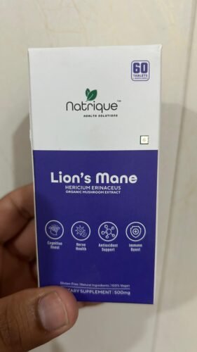 Natrique’s Lion’s Mane Mushroom Extract (Hericium Erinaceus) – Cognitive Support & Mental Clarity, 500mg | 60 Tablets | 2 Month Supply photo review